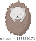 Sleeping hedgehog vector cute cartoon animal icon 133839171