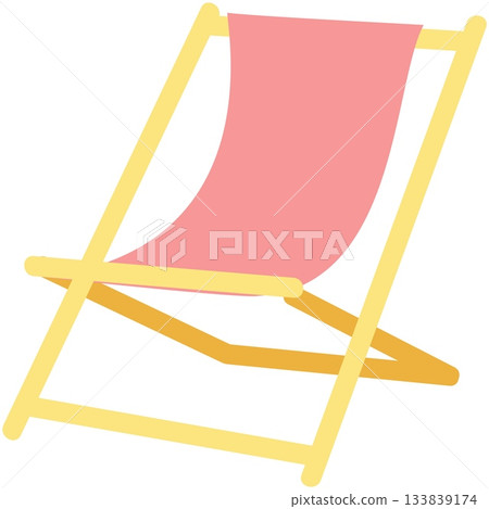 Deck chair vector beach deckchair icon isolated Deck chair vector beach deckchair icon isolated 133839174