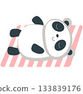 Panda on summer beach vector kawaii animal icon 133839176