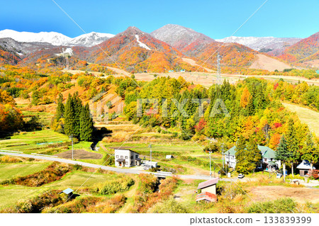 栂池全景橋/從松澤看到的栂池高原滑雪場（長野縣小谷村）[2025 年 11 月] 133839399