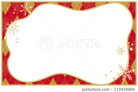 Chic Christmas frame background illustration Chic Christmas frame background illustration 133839860