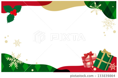 成人聖誕節彩色邊框背景插圖 133839864