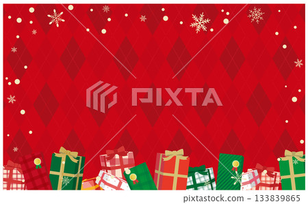 聖誕禮物相框背景插圖 133839865