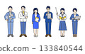 Illustration set of working business people 133840544