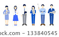 Illustration set of working business people 133840545