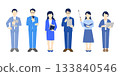 Illustration set of working business people 133840546