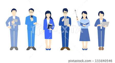 一組描繪商務人士的插圖 一組描繪商務人士的插圖 133840546