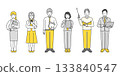 Illustration set of working business people 133840547