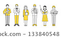 Illustration set of working business people 133840548