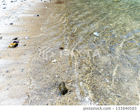 Background material: Sparkling ocean shore 133840583