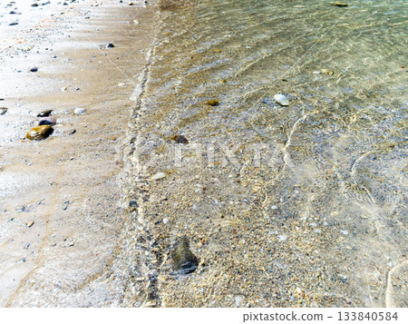Background material: Sparkling ocean shore 133840584