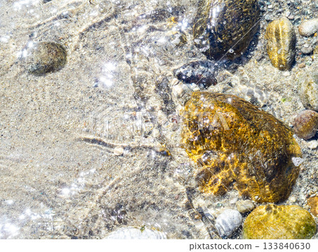 Background material: Sparkling ocean shore 133840630