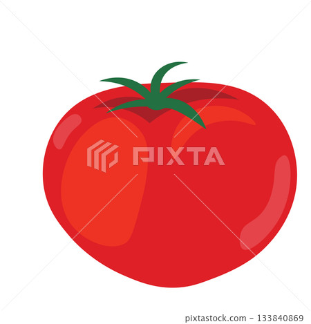 Illustration of a bright red tomato Illustration of a bright red tomato 133840869