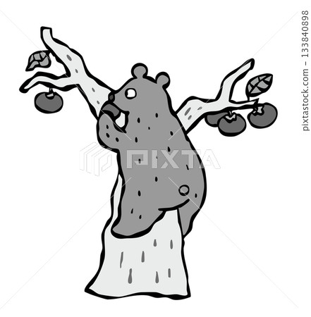 熊爬柿子樹 133840898