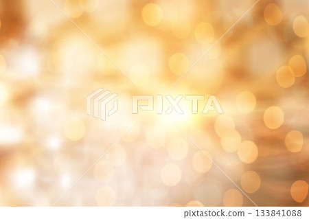 Abstract bokeh lights pattern is glowing in flat design with amber glow on transparent background 133841088