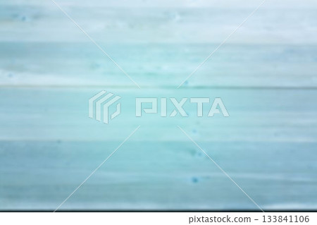 Pale turquoise wooden planks are forming horizontal pattern in flat design, showing water droplets 133841106