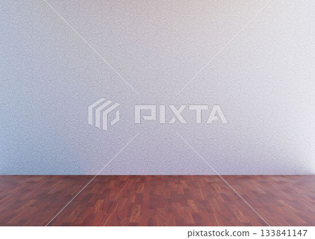 Empty room is displaying flat design interior with off-white wall and polished wooden floor Empty room is displaying flat design interior with off-white wall and polished wooden floor 133841147