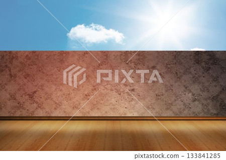 Bright sky beyond balcony Bright sky beyond balcony 133841285