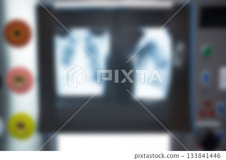 Blurry view of x-ray report in hospital Blurry view of x-ray report in hospital 133841446