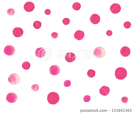 用透明水彩顏料隨意繪製的波點 133841565