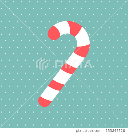 簡單的聖誕拐杖糖紅色 133842528