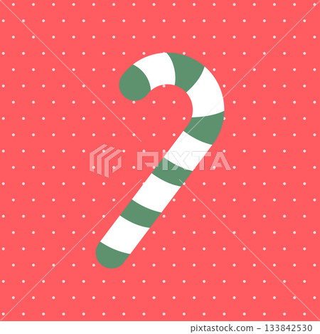 簡單的聖誕拐杖糖綠色 133842530