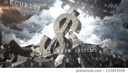 Composite image of dollar sign on rocks Composite image of dollar sign on rocks 133843056