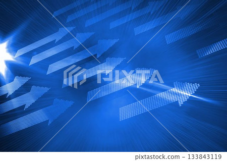 Digitally generated futuristic shiny arrows Digitally generated futuristic shiny arrows 133843119