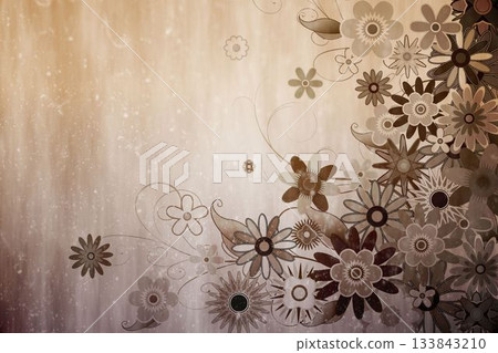 Digitally generated girly floral design 133843210