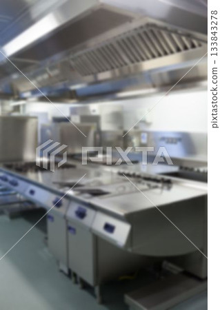 Stove in commercial kitchen 133843278