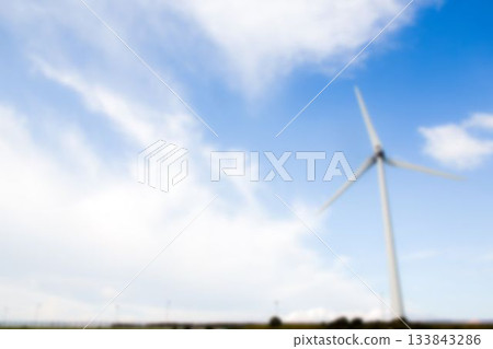 Low angle view of wind turbine 133843286