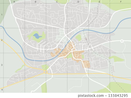 Close-up of world map structure 133843295