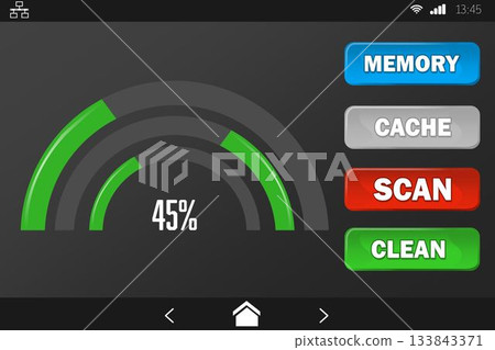 Mobile display with memory cleaner 133843371