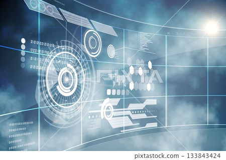 Futuristic technology interface 133843424