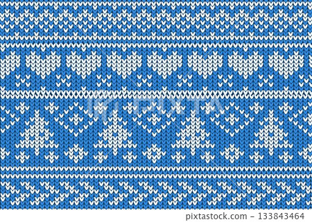 Knitting Christmas vector background snowflakes Knitting Christmas vector background snowflakes 133843464