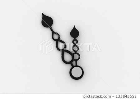 Digitally generated image of clock Digitally generated image of clock 133843552