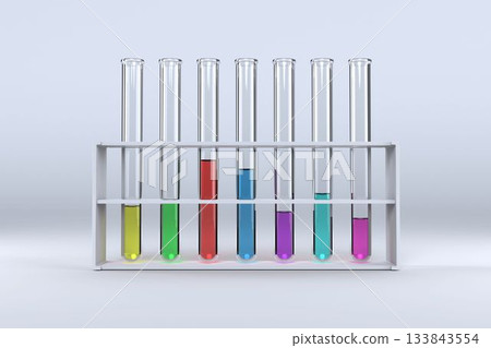 Test tube with chemical solution 133843554