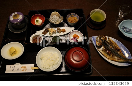 A luxurious breakfast at Kikuya Ryokan in Shuzenji Onsen A luxurious breakfast at Kikuya Ryokan in Shuzenji Onsen 133843629