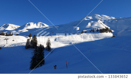 Klingenstock and ski slope, Stoos, Switzerland. 133843652
