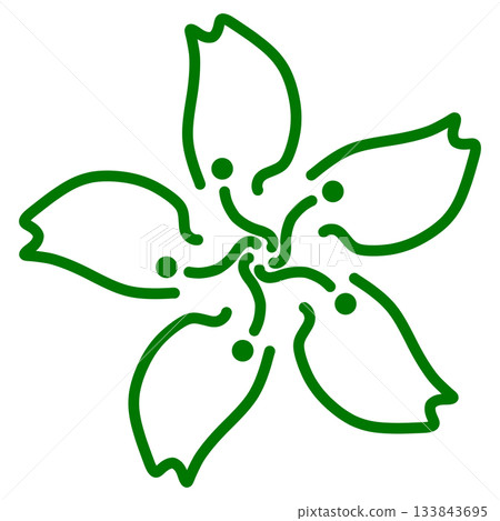 綠色櫻花的象徵 綠色櫻花的象徵 133843695