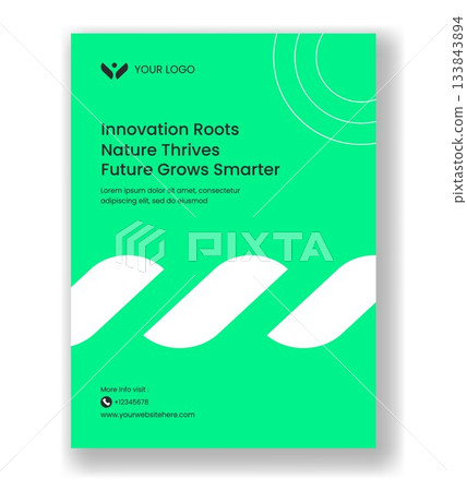 Vertical Poster Displaying Modern Smart Farming Technology Visuals Vertical Poster Displaying Modern Smart Farming Technology Visuals 133843894