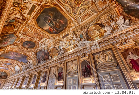 Gallery of Apollon,Le Louvre museum, Paris, France 133843915