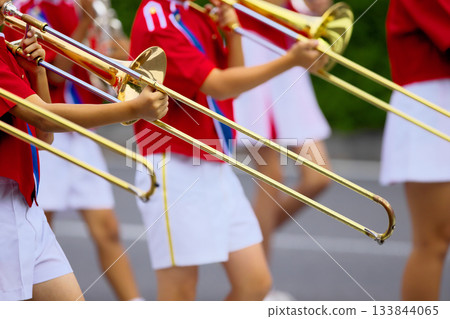 Marching band parade instruments 133844065
