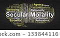 Secular Morality Word Cloud. Core Ethical Terms Shaping Reason Based Moral Understanding 133844116
