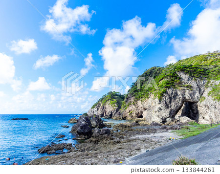 式根島美麗的大海:大浦海灘 式根島美麗的大海:大浦海灘 133844261