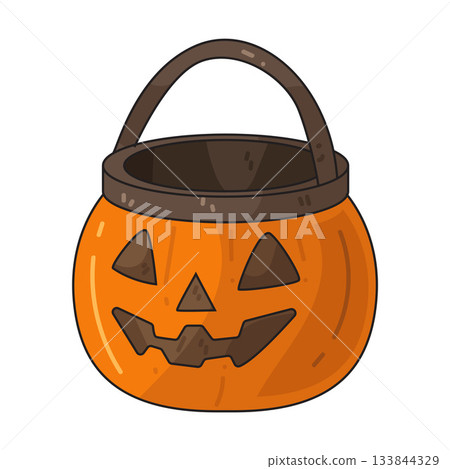illustration of Pumpkin Pail 133844329