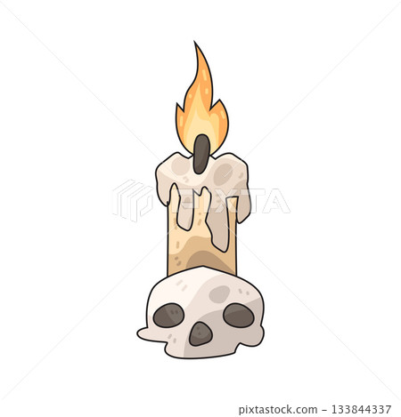 illustration of Candle Skull illustration of Candle Skull 133844337