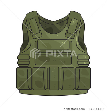 illustration of Bulletproof Vest 133844415