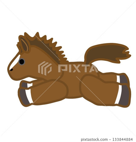 Stuffed horse illustration 133844884