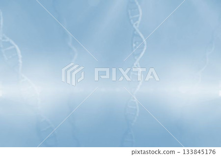 DNA strands on blue background DNA strands on blue background 133845176